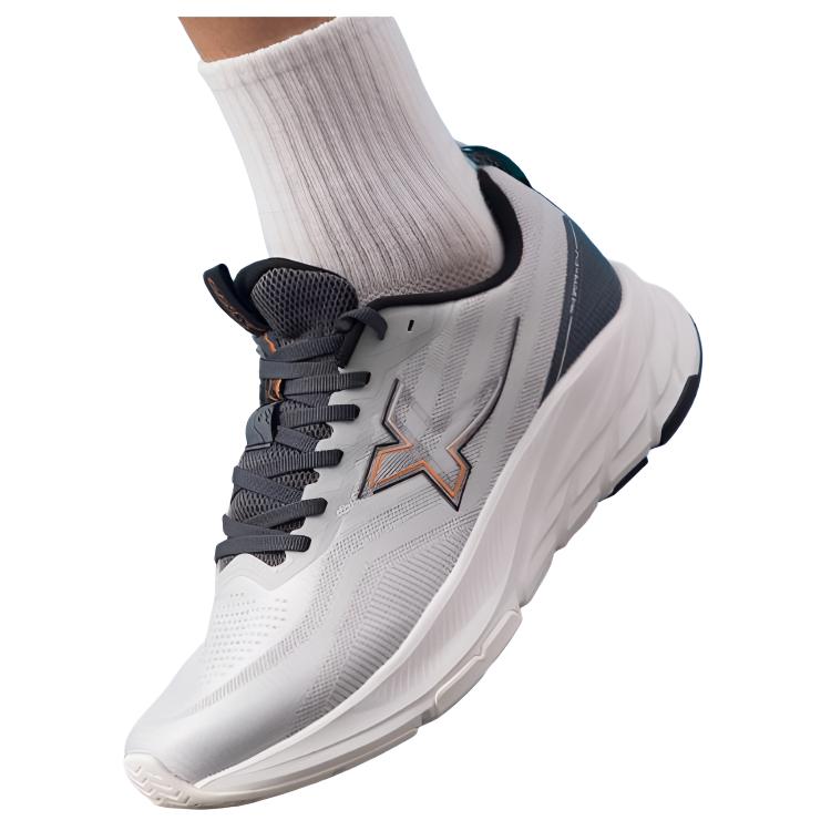 XTEP Cushioning, Wear Resistant Low top Casual Racing Running Shoes Men’s Gray