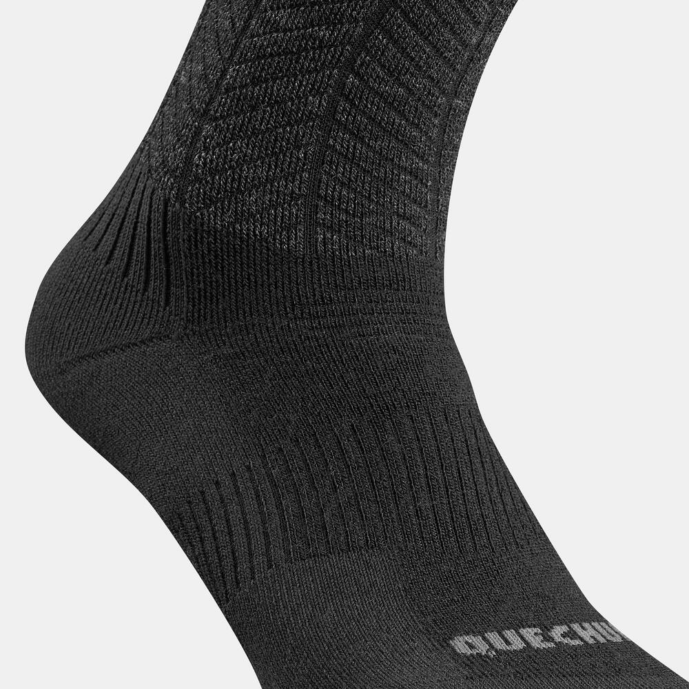 DECATHLON SH500 Crew Socks Men’s 2 Pack Black