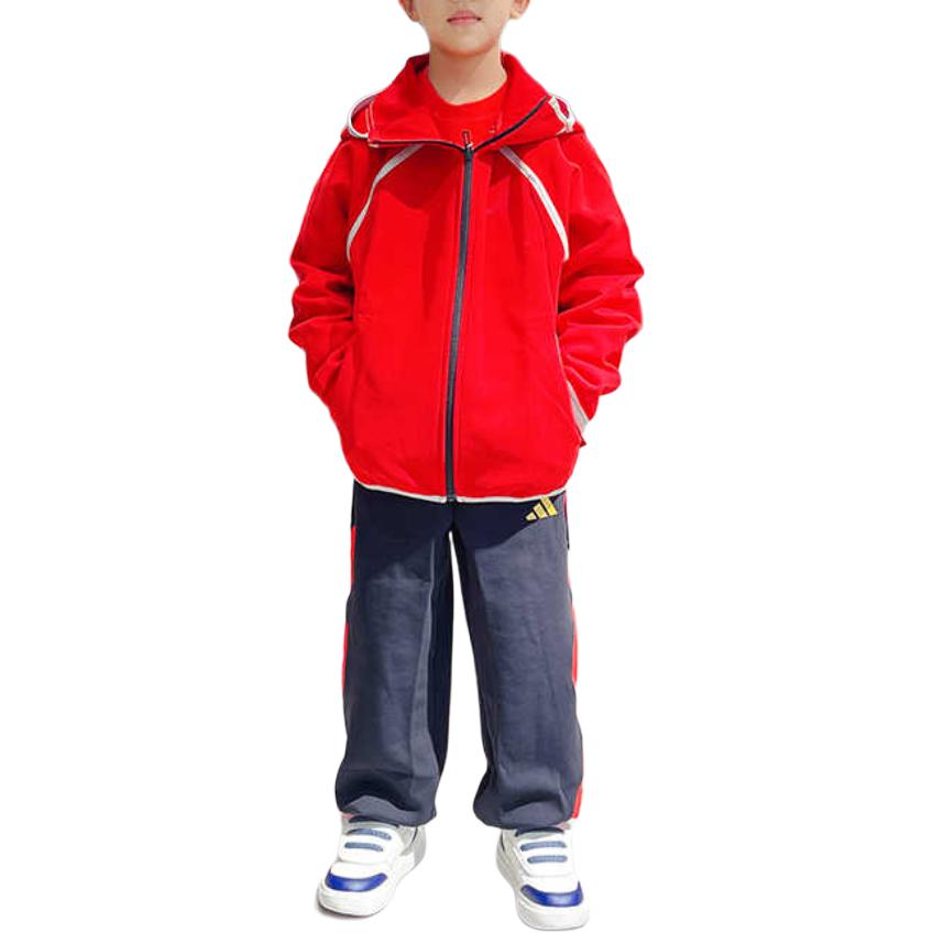 Мужская куртка adidas JK KN JKT HOODY (красная) — фото 3