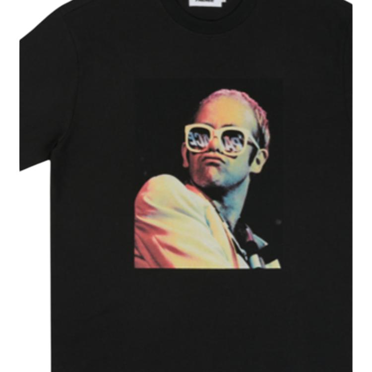 Футболка Palace x elton john (черная) — фото 3