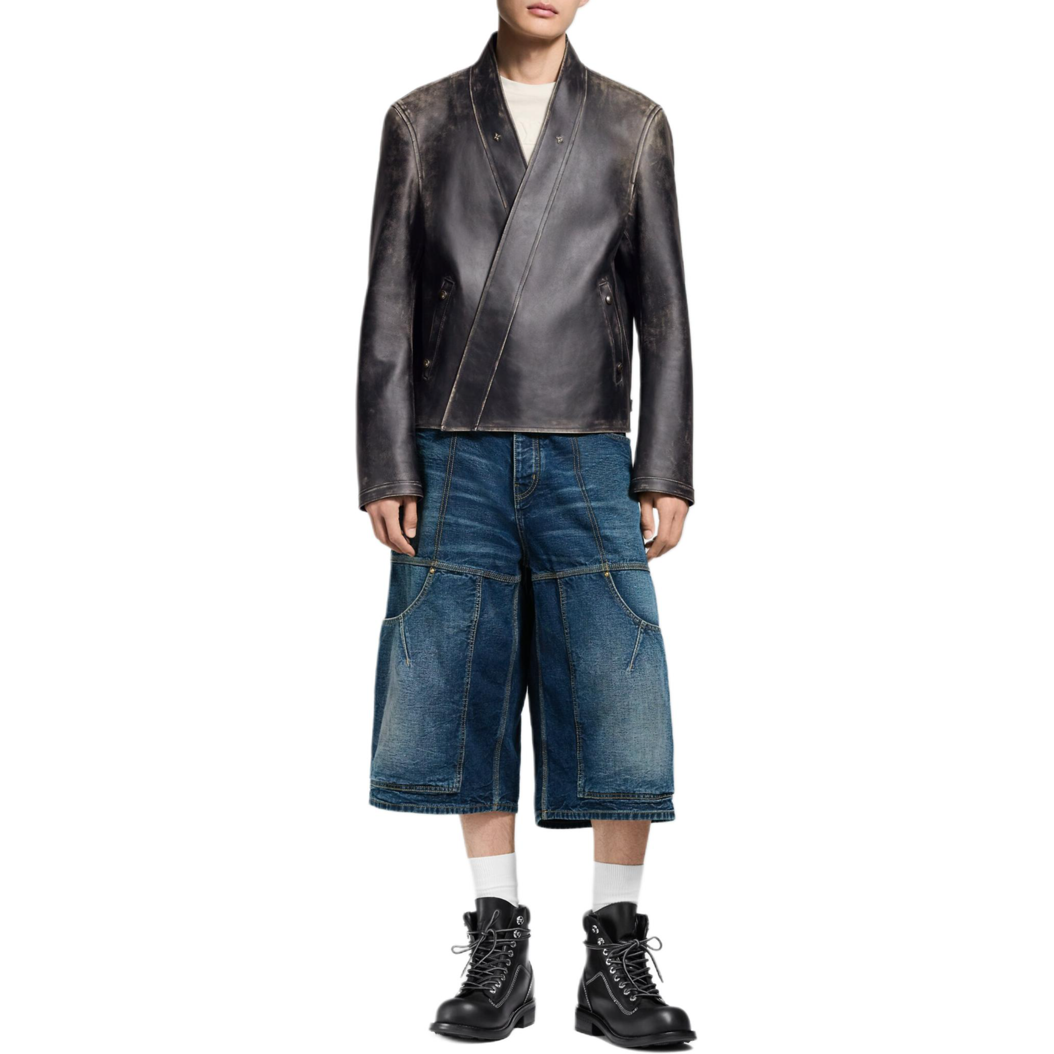 Мужская куртка Louis Vuitton LOUIS VUITTON x Nigo FW25 V (черная) — фото 2