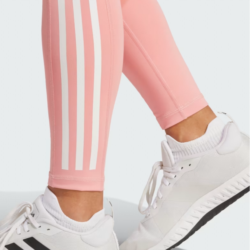 Adidas OPTIME 3 STRIPES FULL LENGTH LEGGINGS Sports Pants Women’s Pink