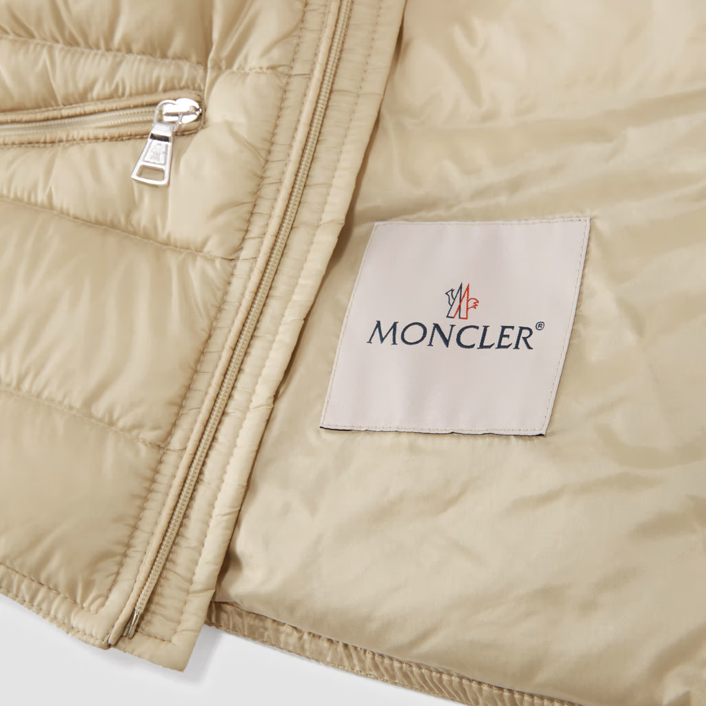 Детский жилет Moncler (светло-коричневый) — фото 4