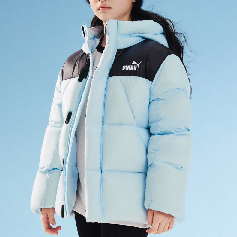 Детский пуховик PUMA Sportstyle (черно-синий) — фото 4