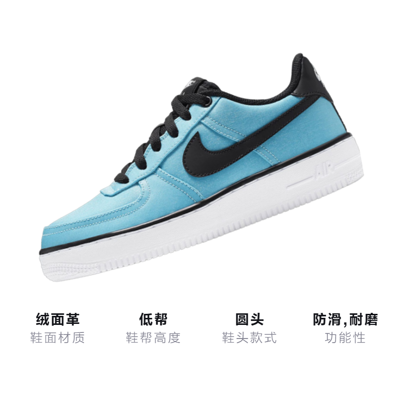 Кеды Nike NikeAir Force 1 Lv8 Shift GS (синий) — фото 3