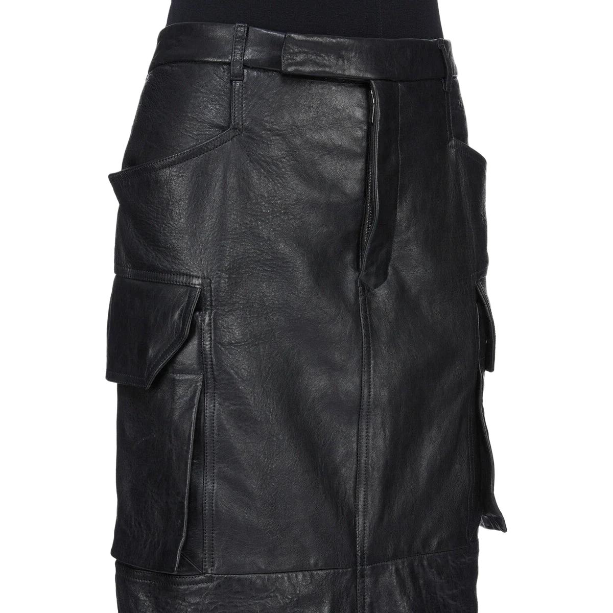 Женская юбка RICK OWENS/RO SS26 (черная) — фото 3