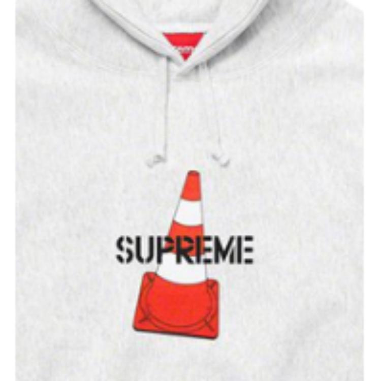 Худи Supreme FW19 Week 1 Cone Hooded Sweatshirt (серый) — фото 2
