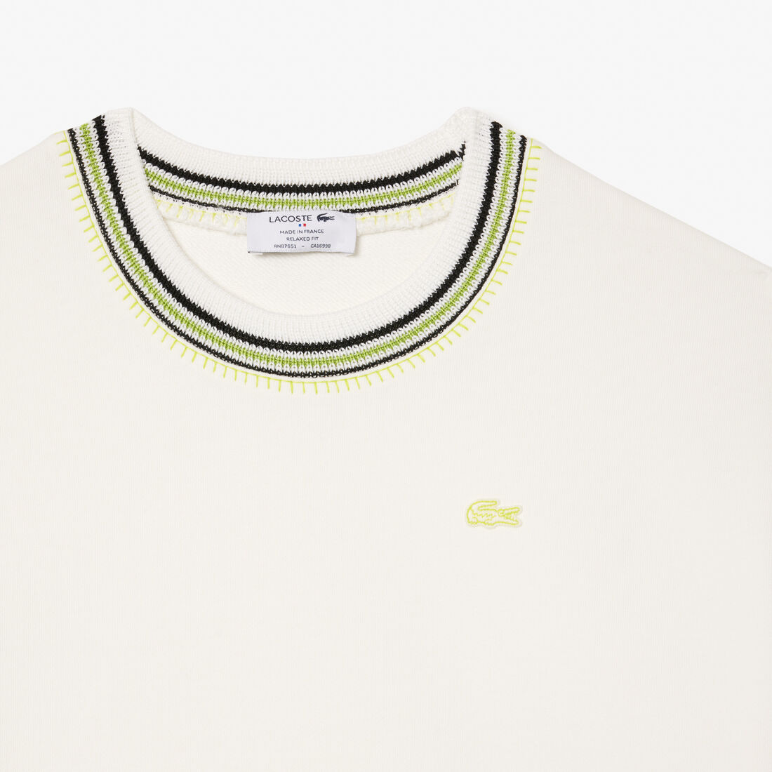 Женская кофта LACOSTE Knitwear (бело-черно-желтая) — фото 5