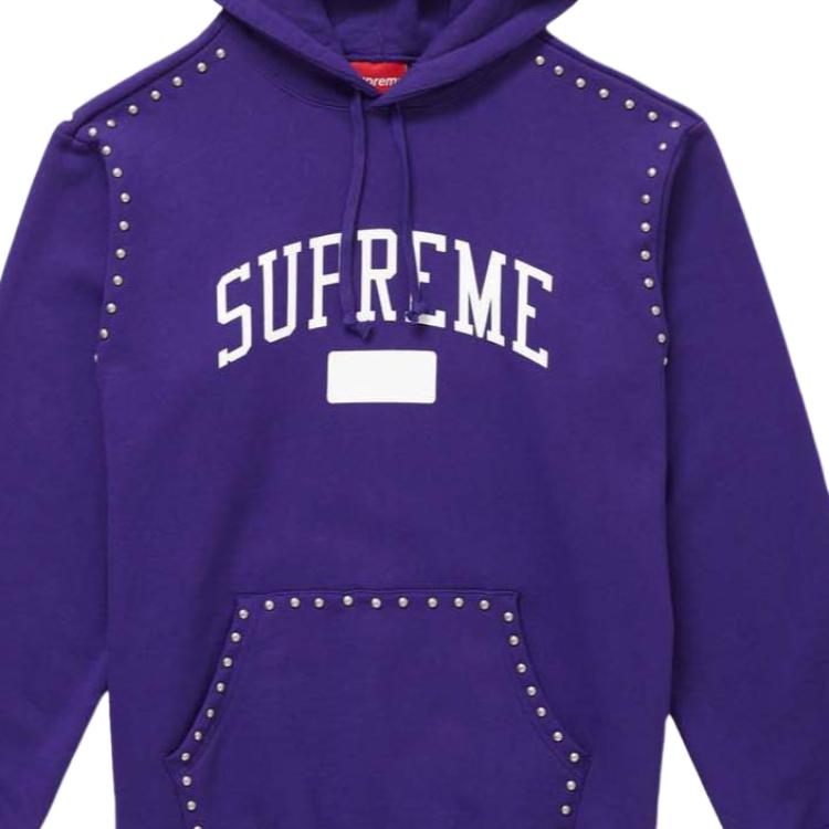 Худи Supreme FW18 Studded Hooded Sweatshirt (фиолетовый) — фото 2