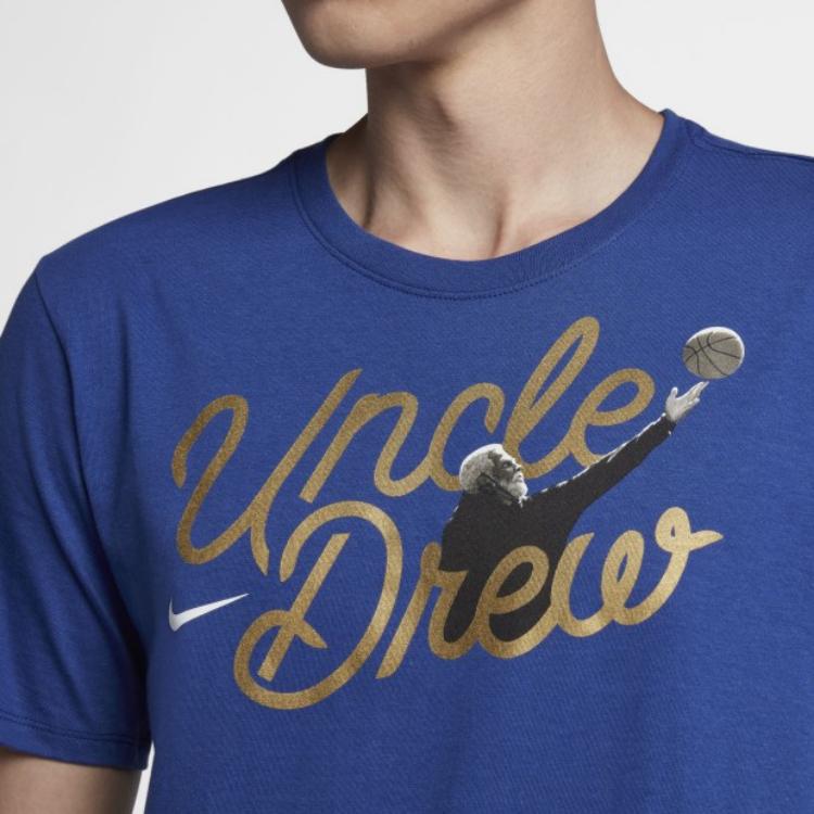 Мужская футболка Nike Ki Tee Uncle Drew (синяя) — фото 6
