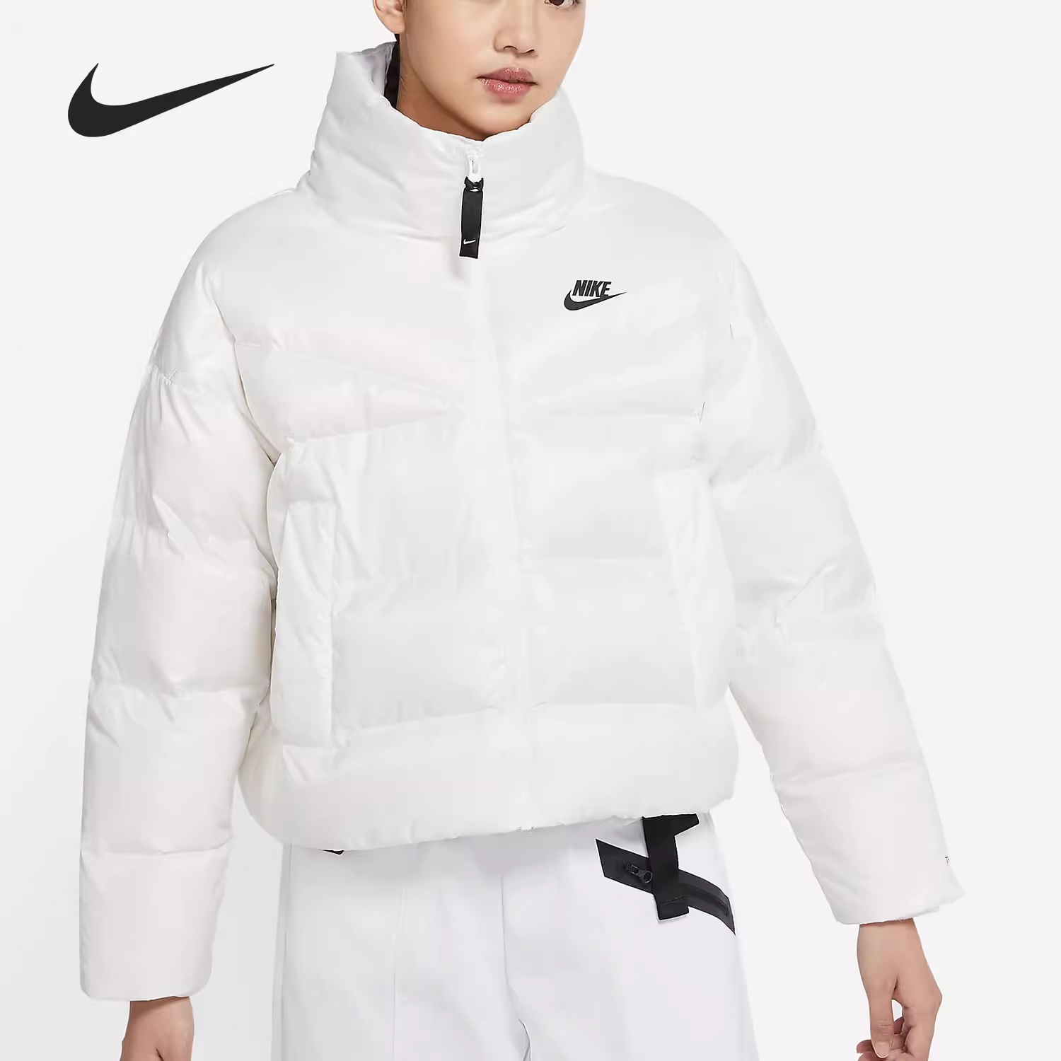 Женская куртка Nike Nsw Down-fill (белая) — фото 4