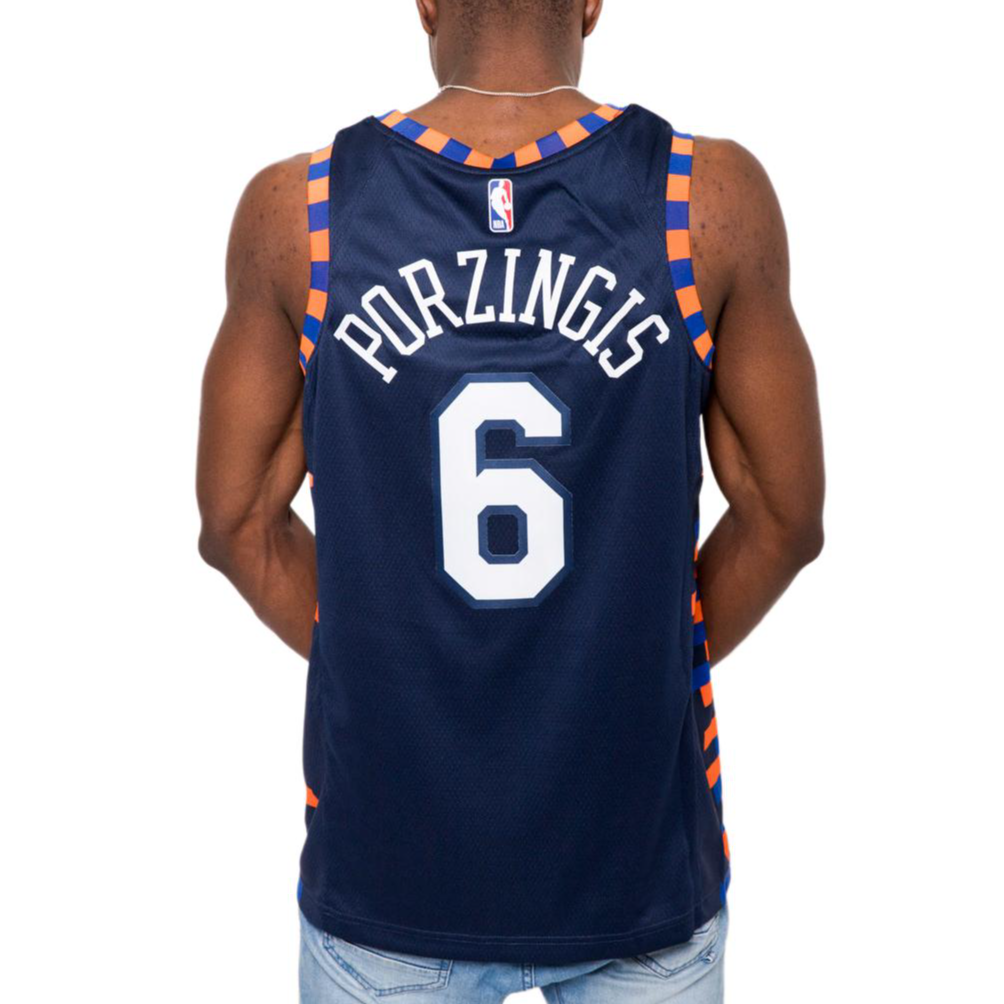 Nike Basketball Jersey City Edition Kristaps Porzingis Knicks, Porzingis Size 6 Men’s Black