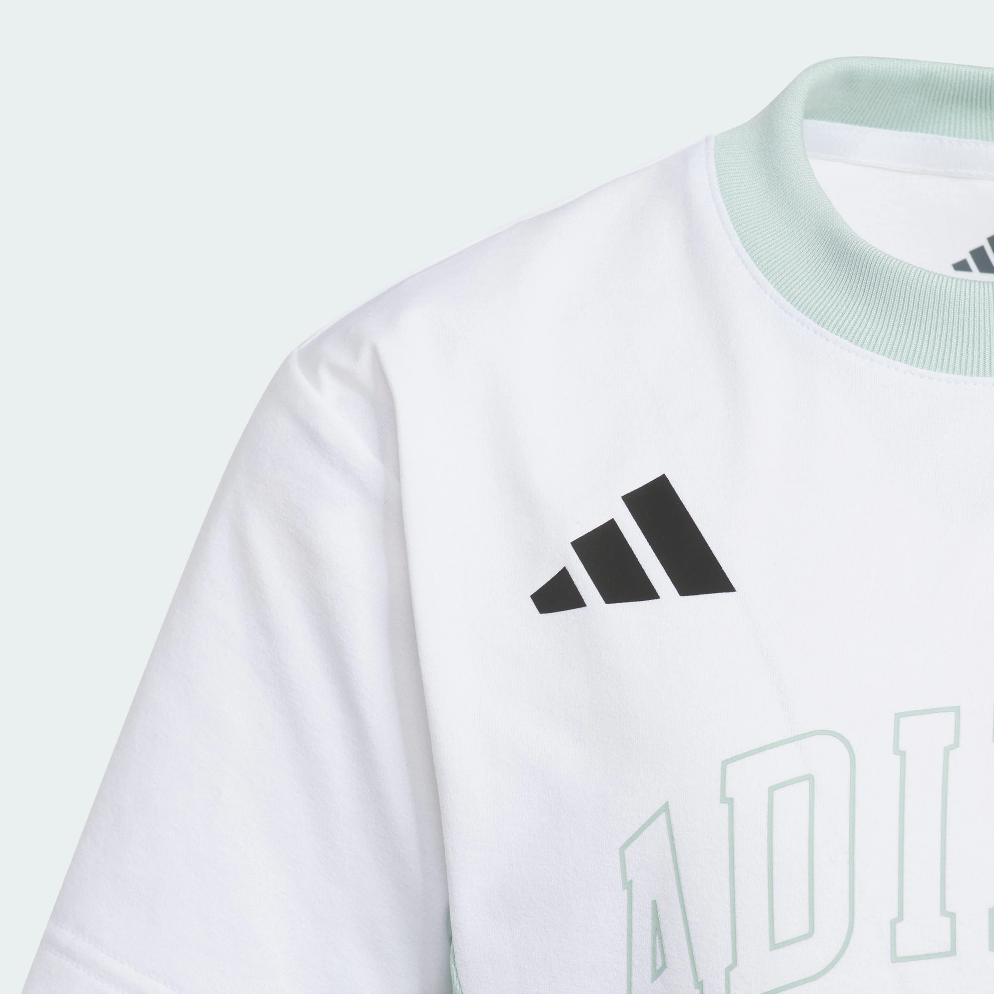 Женская футболка adidas ClimacoolT (бело-зеленая) — фото 3