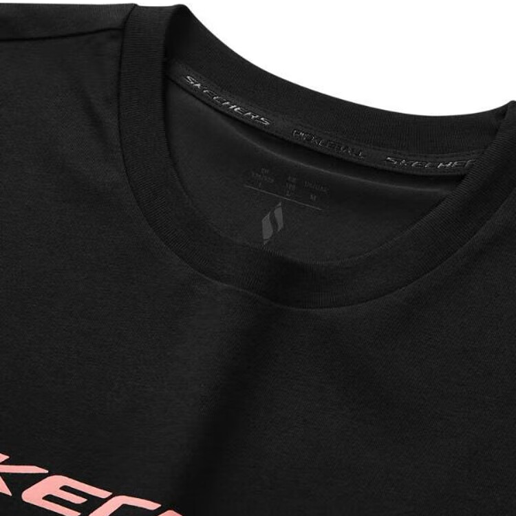 Skechers Quick Dry T Shirts Unisex Carbon Black