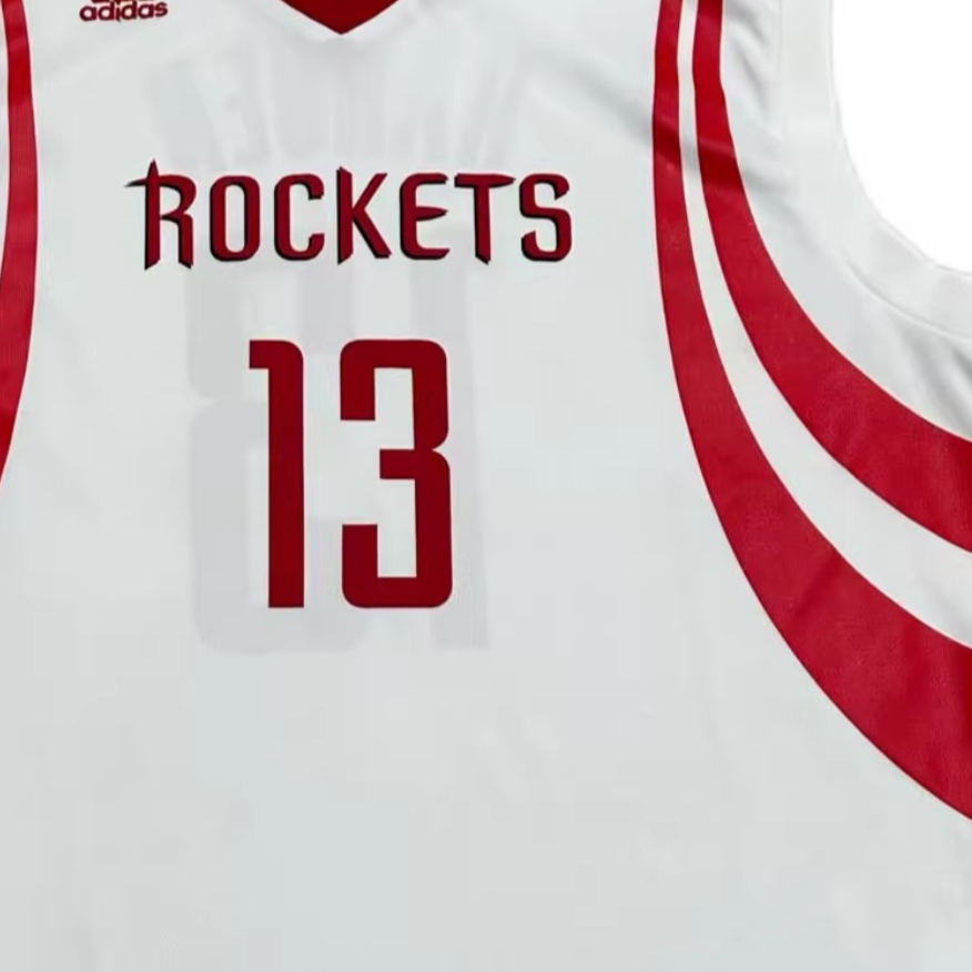 Adidas x NBA Houston Rockets Harden Basketball Jersey Unisex White