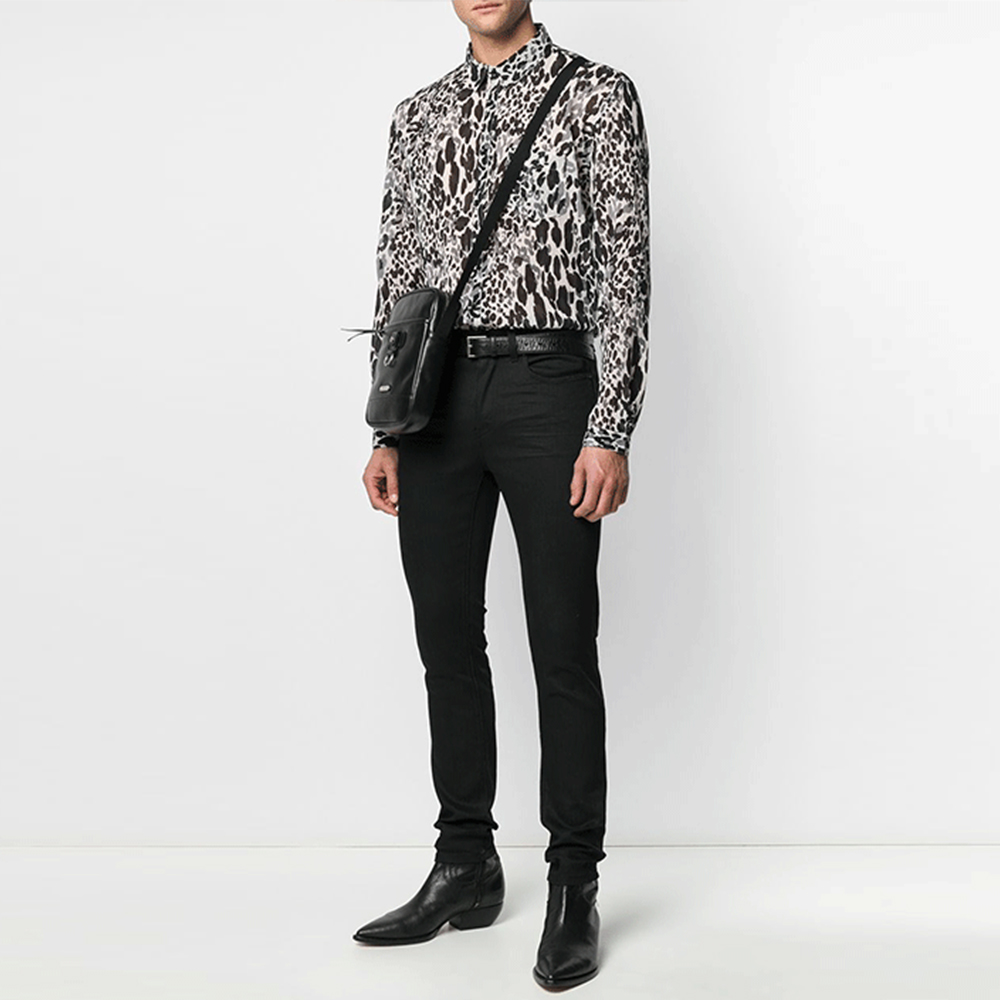 Мужские штаны SAINT LAURENT SAINT LAURENT SS22 (черный) — фото 4