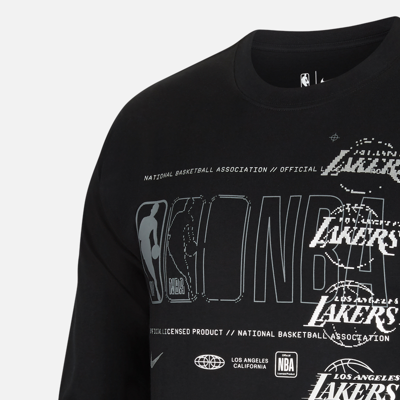 Мужская футболка Nike NBA Courtside (черная) — фото 4