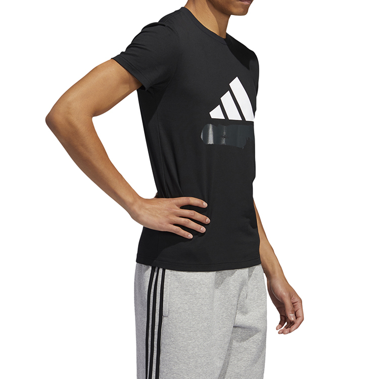Мужская футболка adidas T (черная) — фото 3