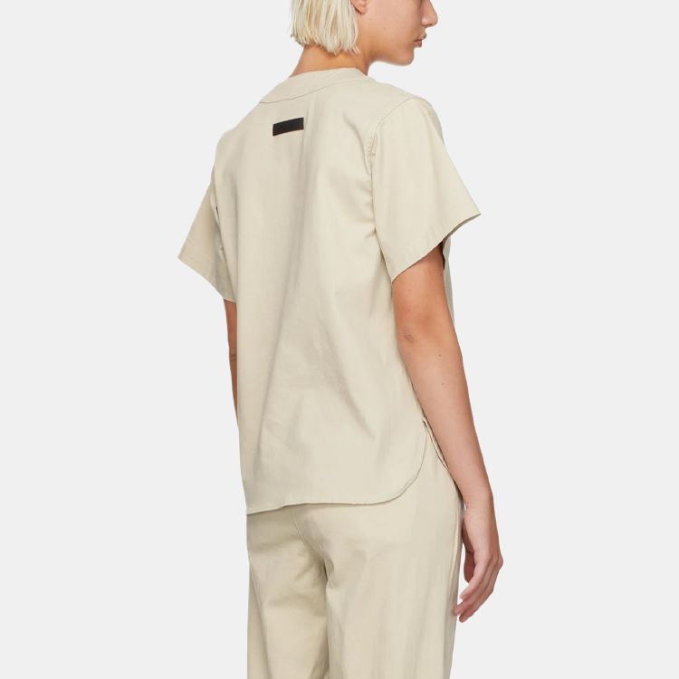 Женская рубашка Fear of God Essentials SS22 Boy Scout Shirt (пшеничная) — фото 4