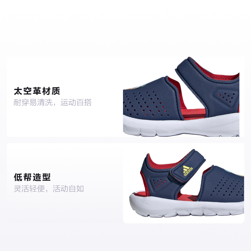 Детские сандалии adidas neo Fortaswim 2 (синие) — фото 2
