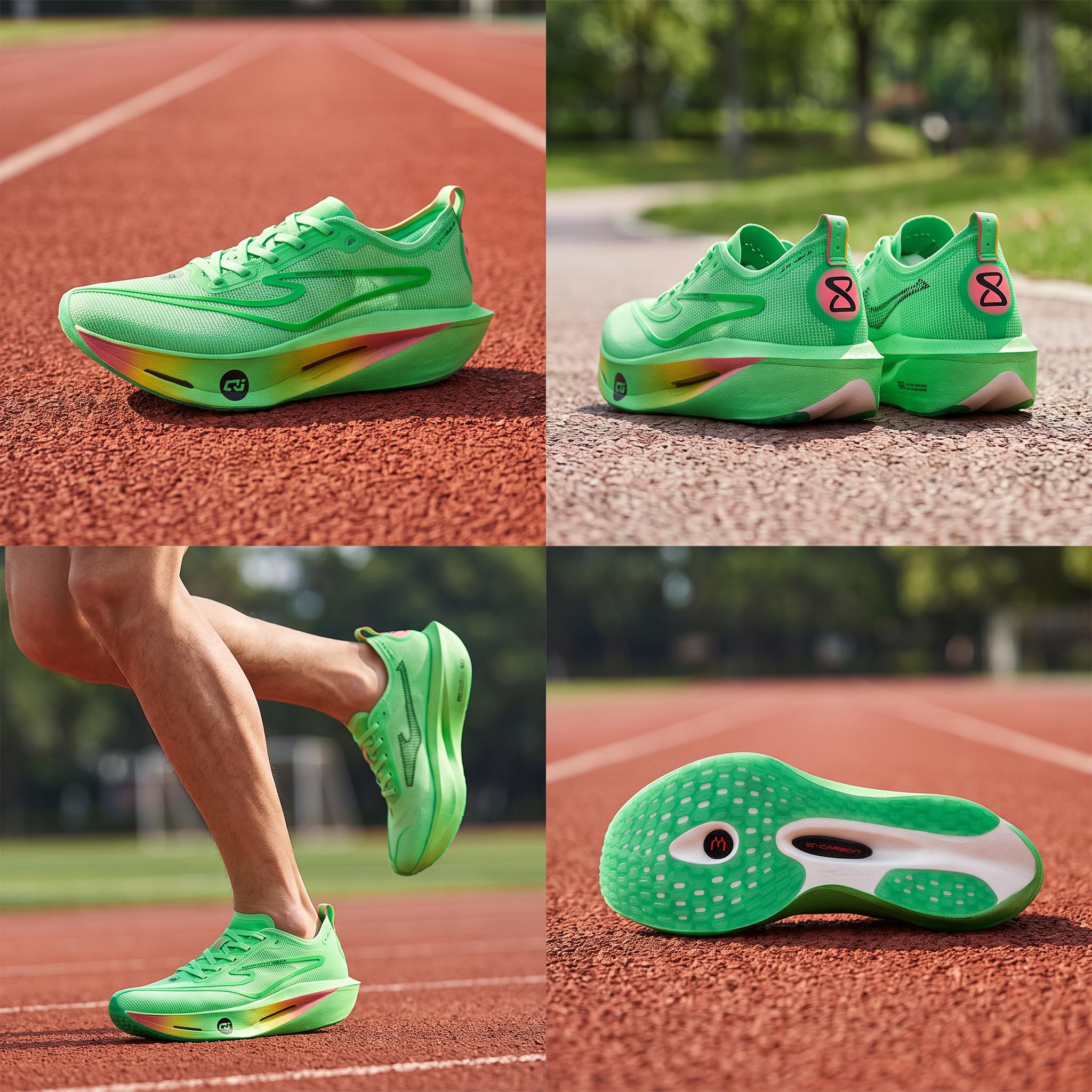 Erke INFINITE 3.0 Fabric Low top Double Layer Qi Technology Midsole Marathon Track & Field Competition Running Shoes