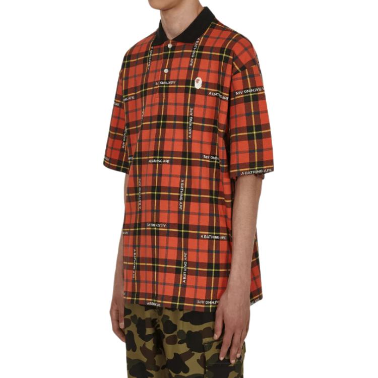 Мужская футболка A Bathing Ape (в полоску и клетку) — фото 4