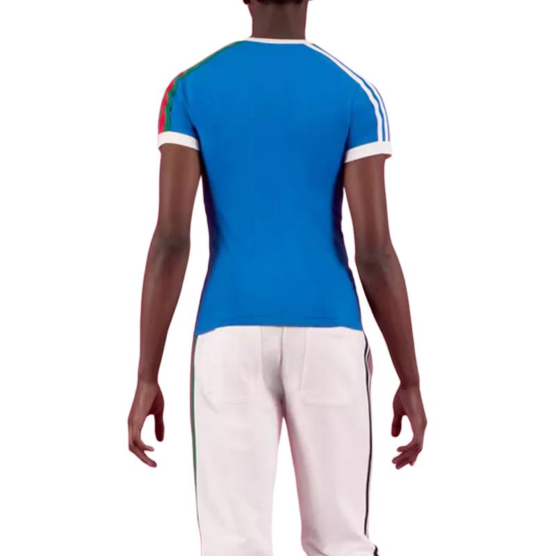 Футболка Gucci x adidas originals (синяя) — фото 4