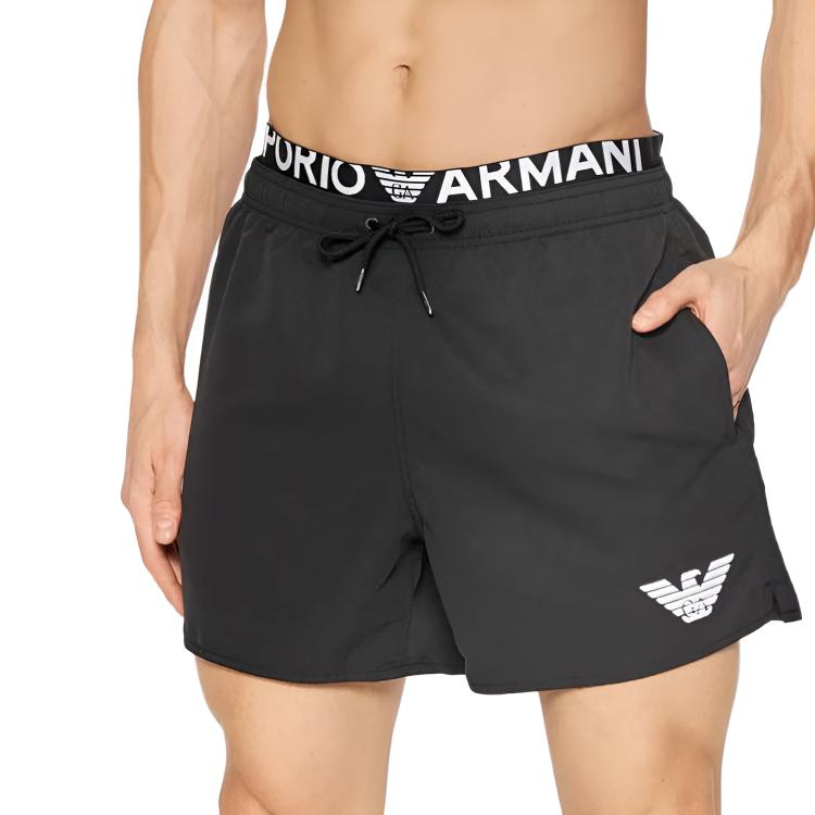 EMPORIO ARMANI SS22 Beach Shorts Men’s Black