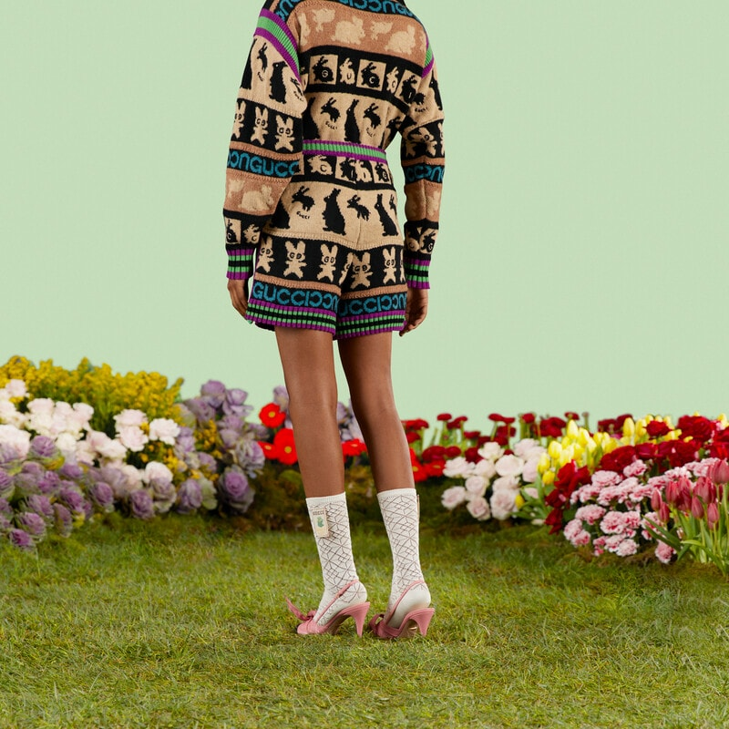 Женские шорты Gucci SS23 (коричневые) — фото 5