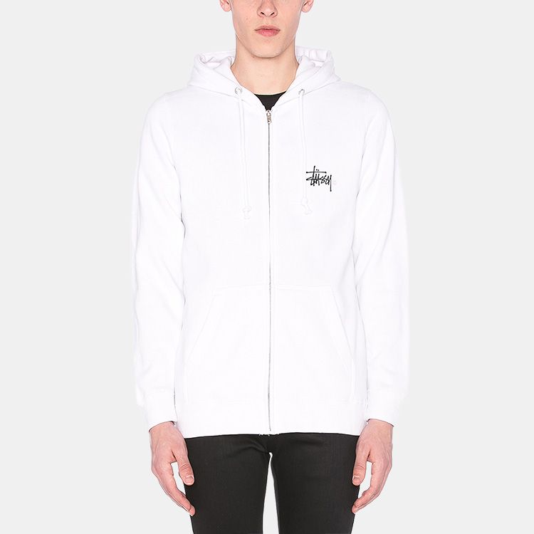 Худи Stussy BASIC ZIP HOOD (черное) — фото 7