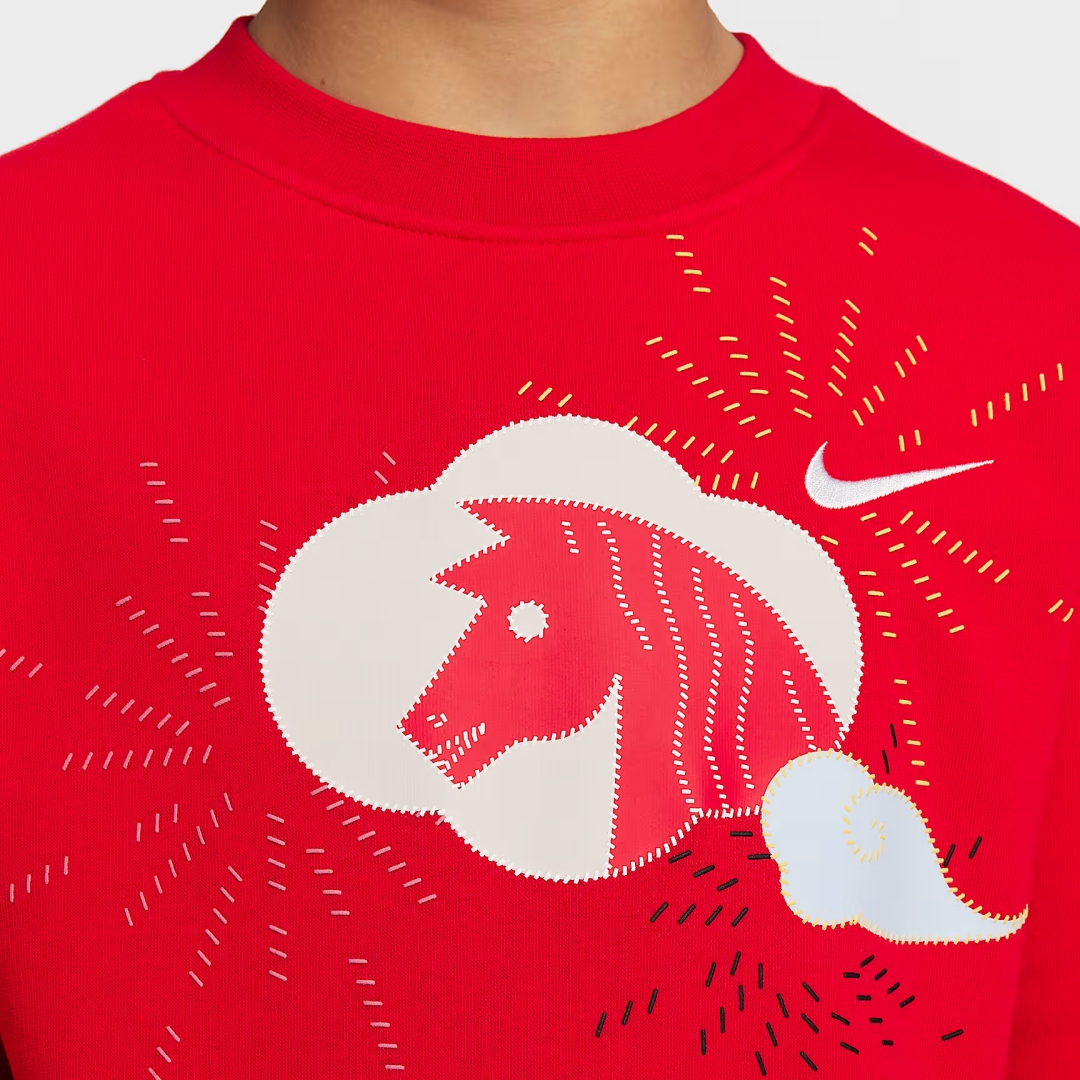 Детская худи Nike Sportswear Club Fleece (красный) — фото 4