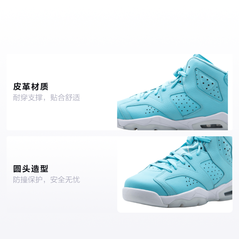 Кроссовки Jordan JordanAir Jordan 6 Retro Pantone GS (синий / белый) — фото 2