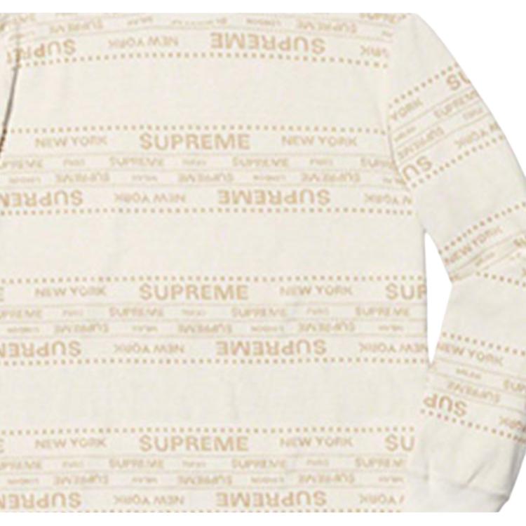 Худи Supreme SS19 Metallic Jacquard Crewneck (белый) — фото 3