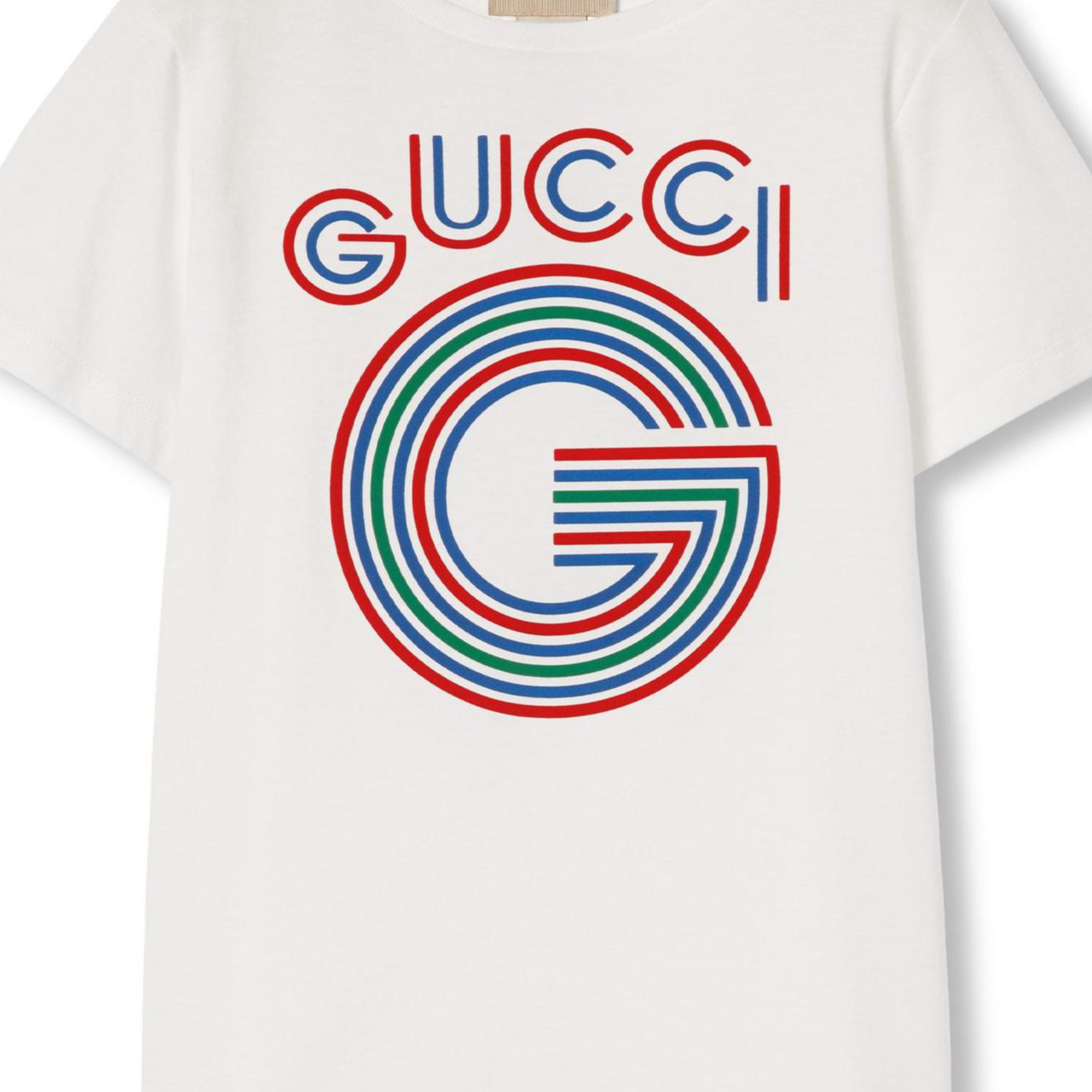 Детская футболка Gucci GUCCIT FW24 Logo (белая) — фото 7