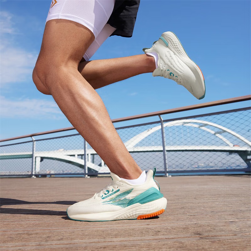 361° Abrasion Resistant Breathable Low top Running Shoes Men’s White Green