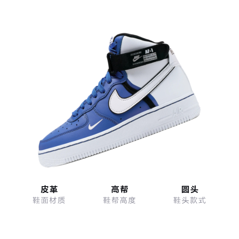 Кроссовки Nike Air Force 1 LV8 2 (бело-синие) — фото 3