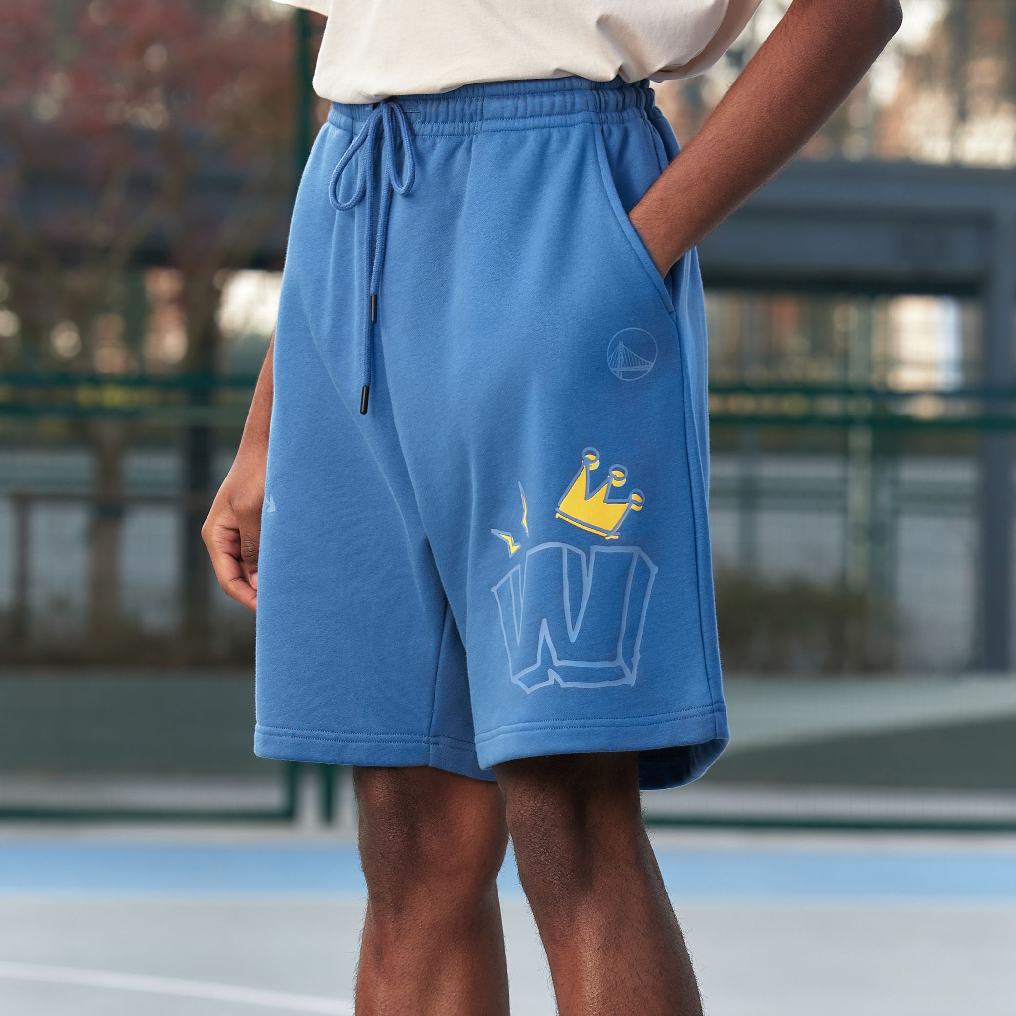 NBA SS24 Basketball Shorts Men’s Gray Blue