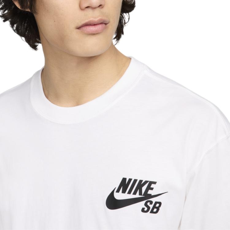 Мужская футболка Nike SB T (белая) — фото 5