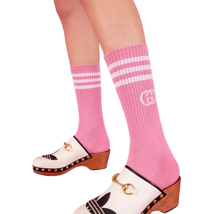 GUCCI X Adidas Ankle Socks Pink/White
