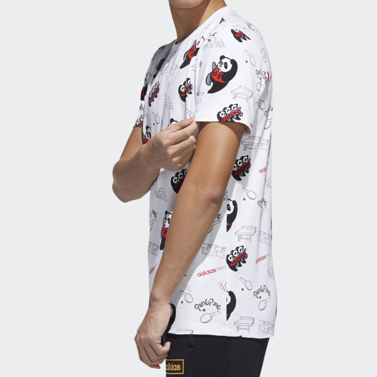 Мужская футболка adidas neo (белая) — фото 4