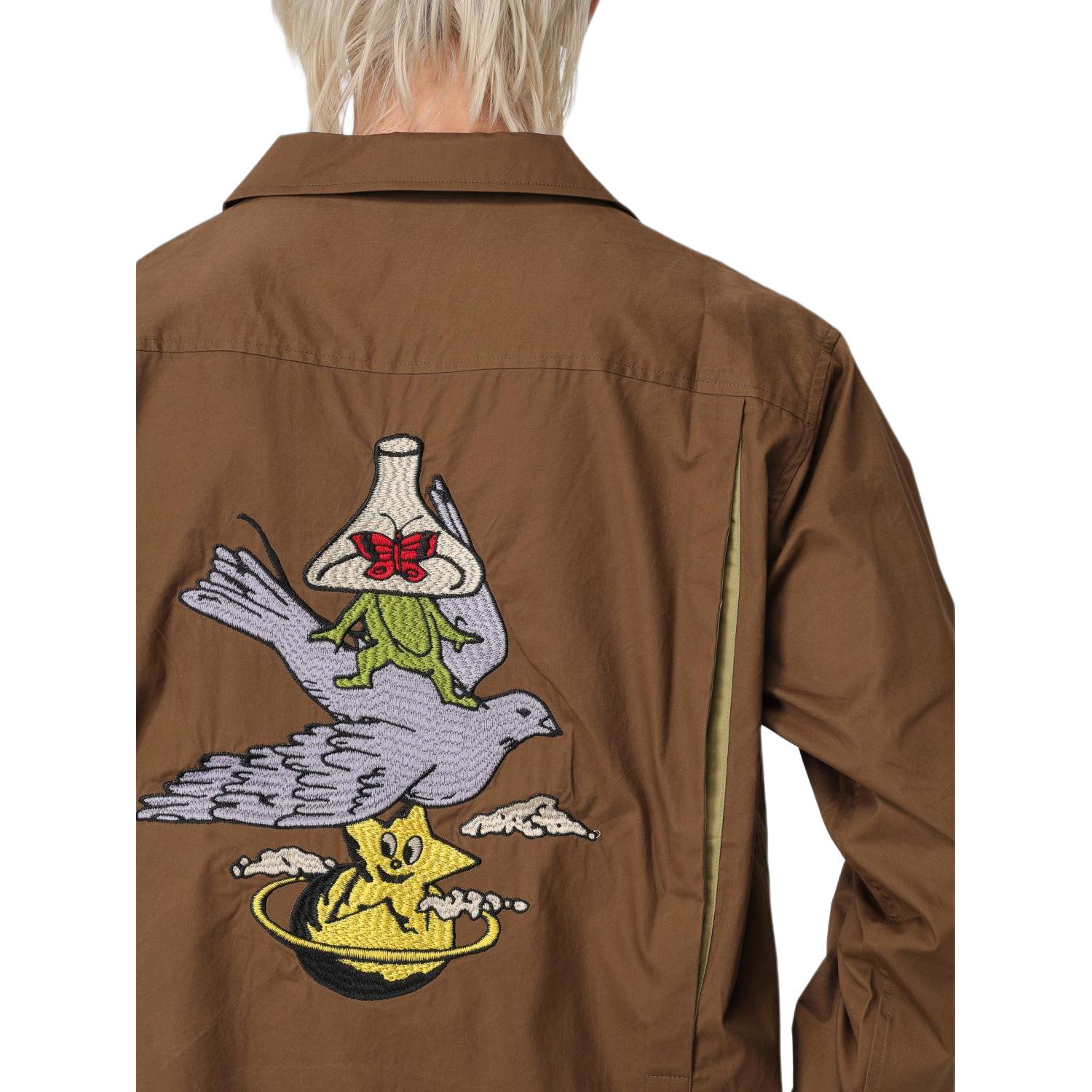 Мужская рубашка Brain Dead Pocket Shirt (коричневая) — фото 4