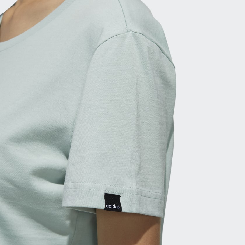 Женская футболка adidas W Adi Int Fl T (зеленая) — фото 8