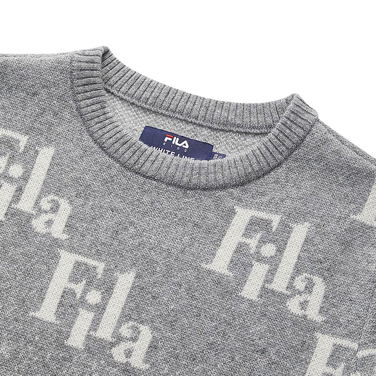 Мужской свитер Fila KIDS WHITE LINE (серый) — фото 3