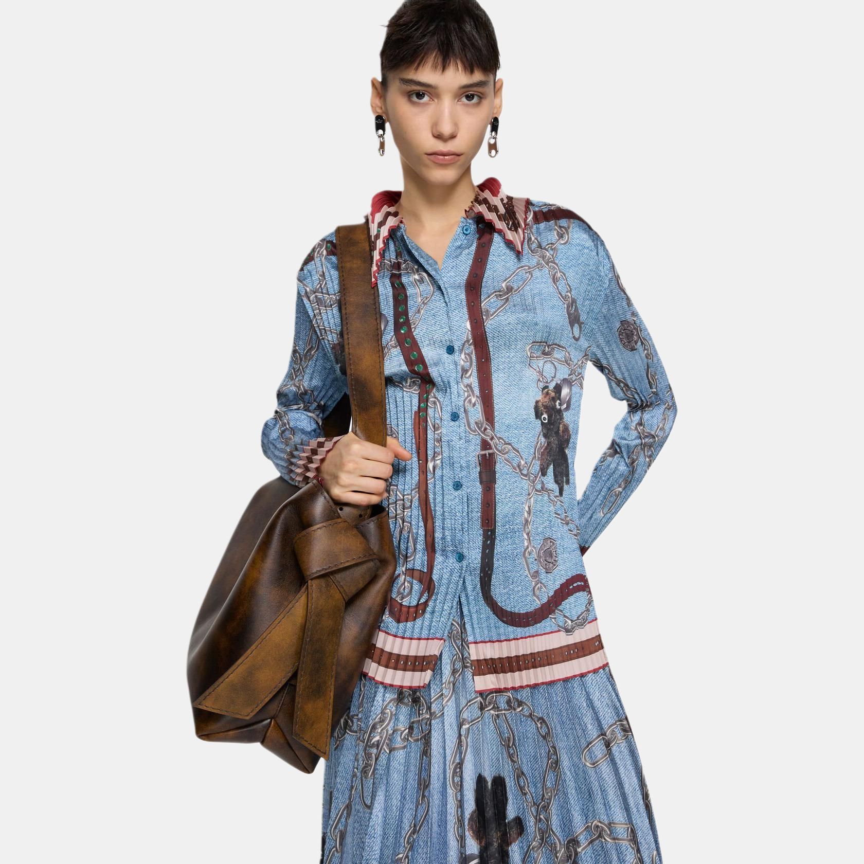 Женская рубашка Acne Studios SS26 (разноцветный) — фото 2