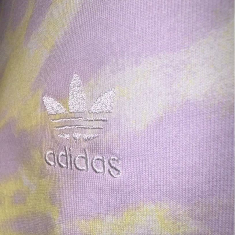 Женская футболка adidas Crop Top Multi (желто-пурпурная) — фото 4