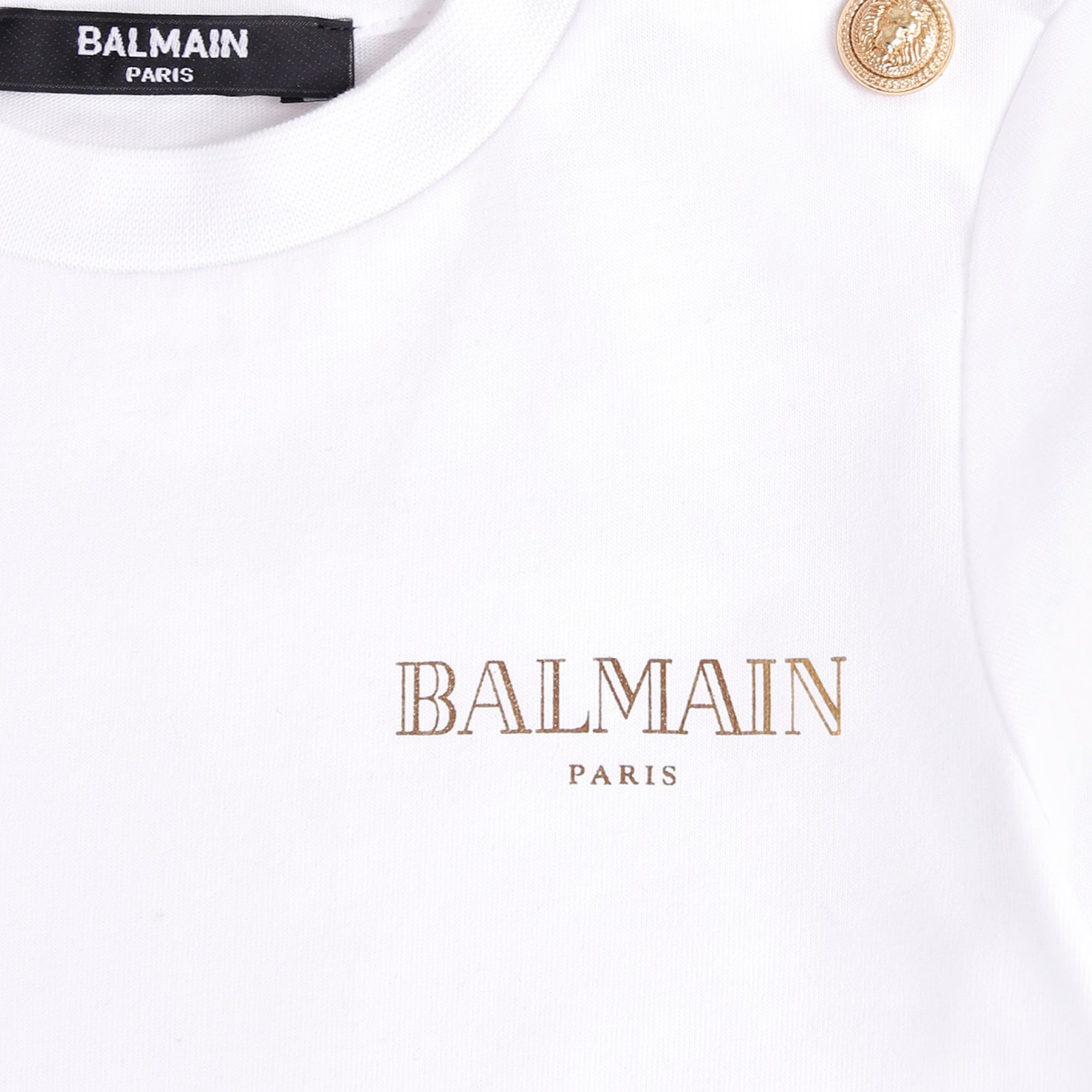 Футболка BALMAIN BALMAINTLogo (белая) — фото 4