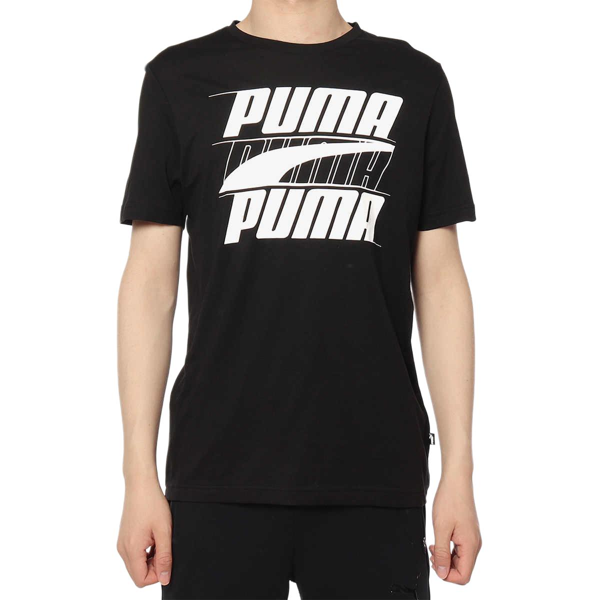Мужская футболка PUMA Essentials Rebel (черная) — фото 3