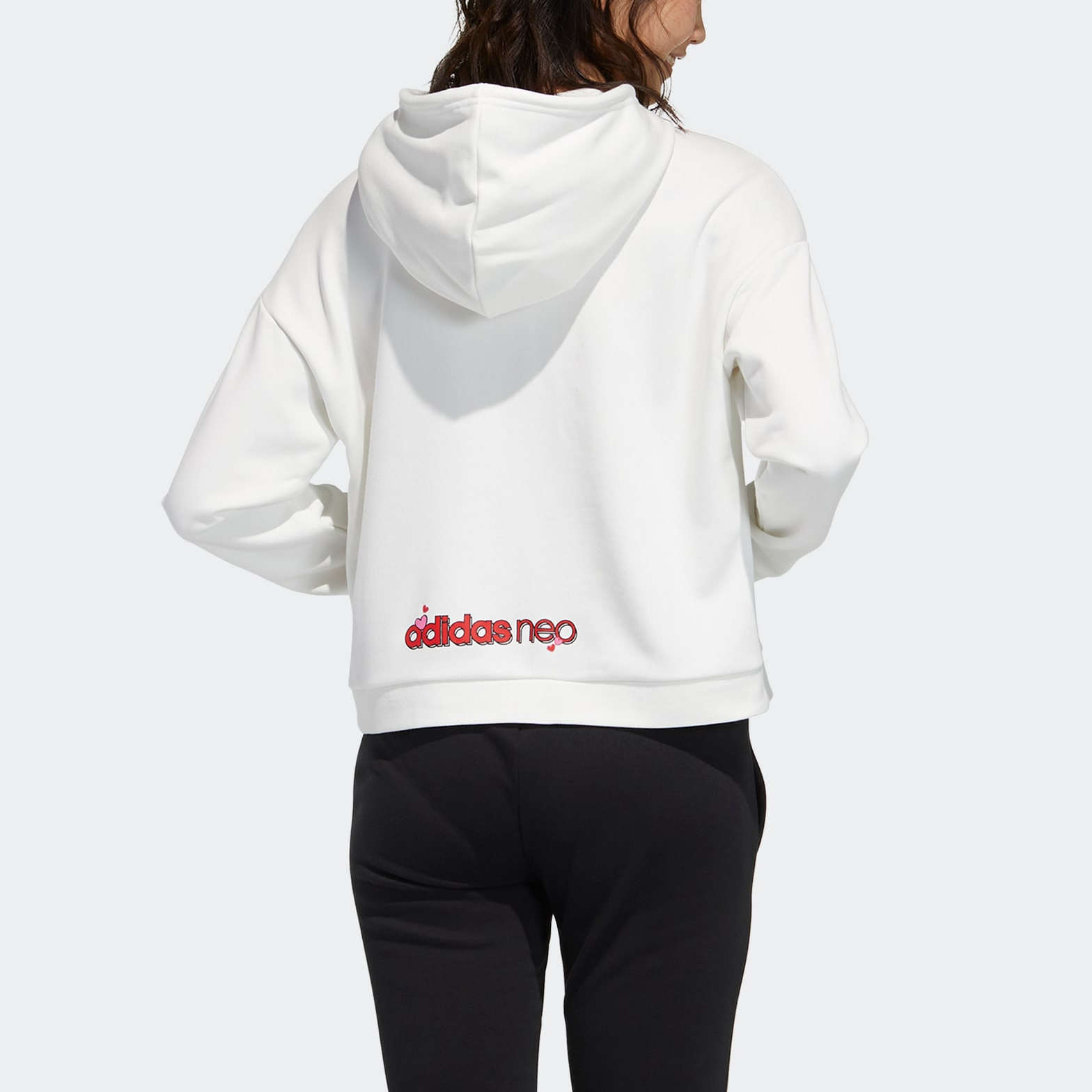 Женское худи adidas neo (белое) — фото 5