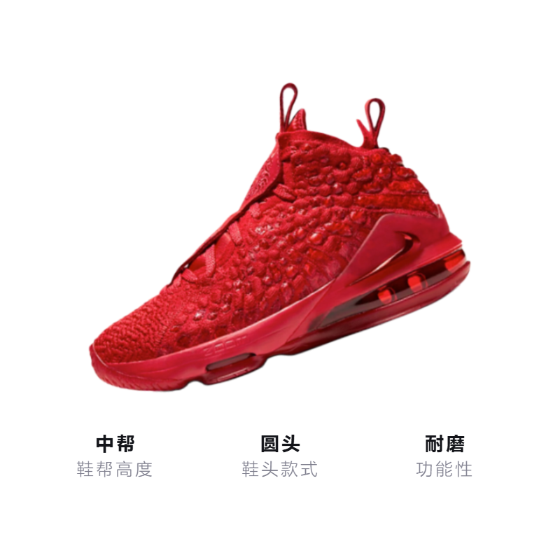 Кроссовки Nike NikeLebron 17 GS (красные) — 大红 — фото 3