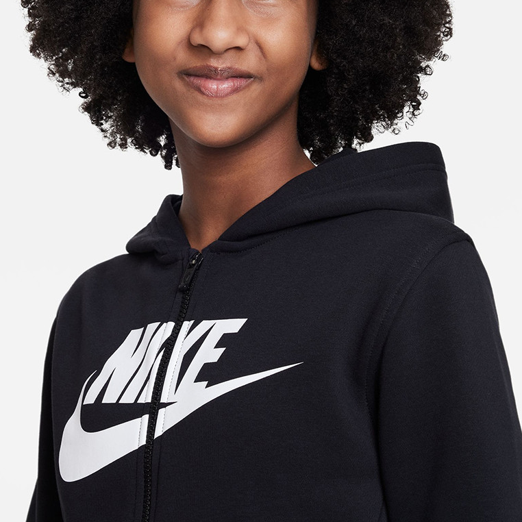 Детское худи Nike Sportswear Club Fleece (черное) — фото 4